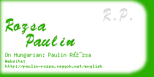 rozsa paulin business card